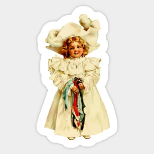 Smiling porcelain face vintage doll Sticker